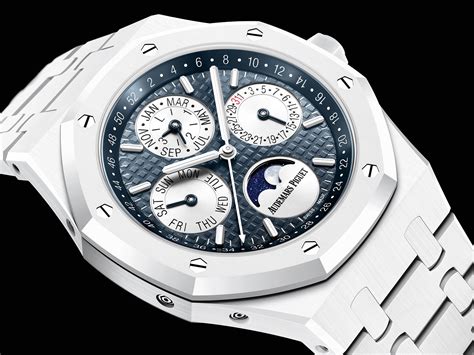 audemars piguet royal oak perpetual calendar in white ceramic|audemars piguet perpetual calendar value.